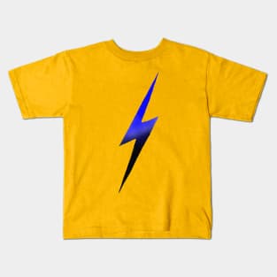 Blue-and-Black Lightning Bolt Kids T-Shirt